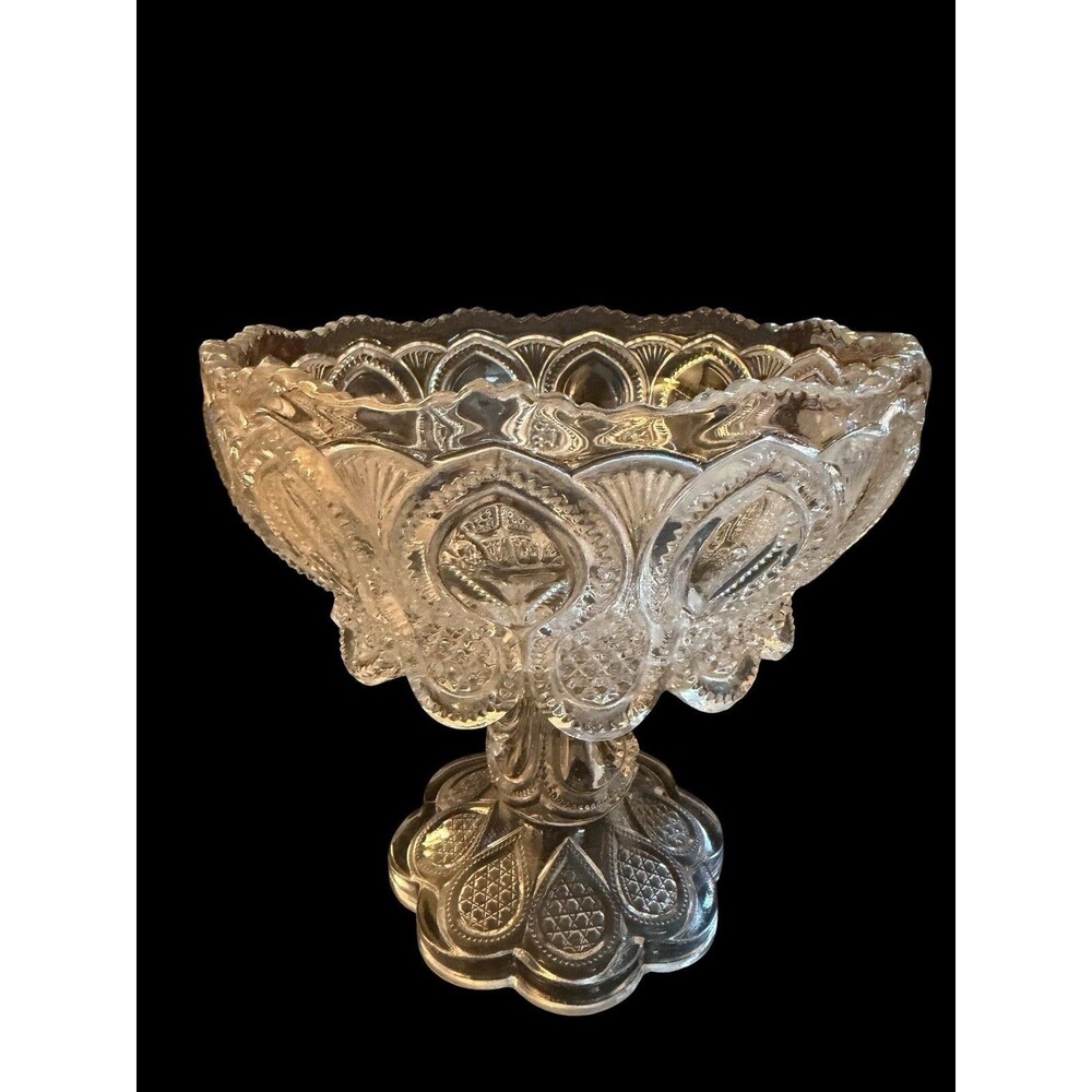 New Jersey Compote U.S. Glass 15070 States Series EAPG Clear Glass 1901 Antique